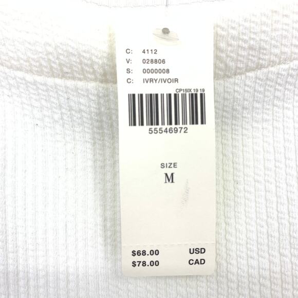 Anthropologie Maeve Sawyer Balloon Sleeved Top Womens Size Medium Cream NEW - Picture 7 of 9